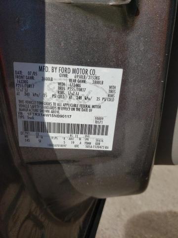 Photo 10 from auction – 2005 FORD F150 with VIN 1FTRX14W15NB90117