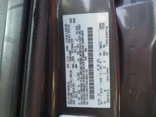 Photo 10 from auction – 2013 FORD ESCAPE SEL with VIN 1FMCU9HX3DUB83122