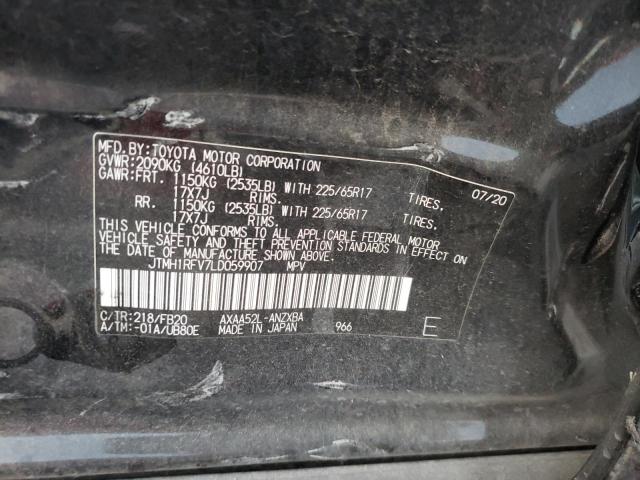 Photo 10 from auction – 2020 TOYOTA RAV4 LE with VIN JTMH1RFV7LD059907