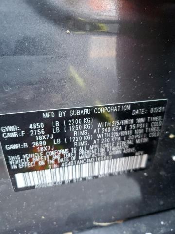 Photo 10 from auction – 2021 SUBARU OUTBACK LI with VIN 4S4BTANC4M3165669