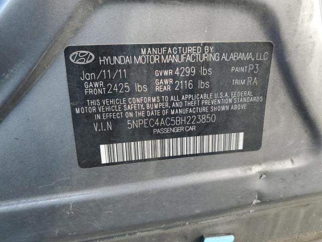 Photo 10 from auction – 2011 HYUNDAI SONATA SE with VIN 5NPEC4AC5BH223850