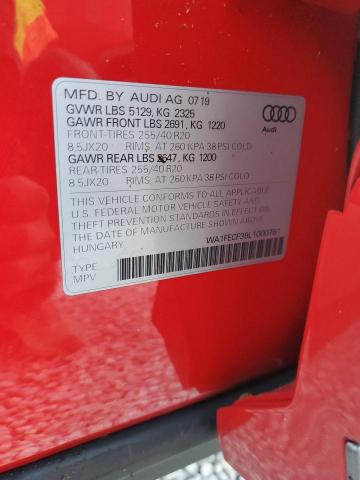 Photo 10 from auction – 2020 AUDI Q3 PRESTIG with VIN WA1FECF39L1000781