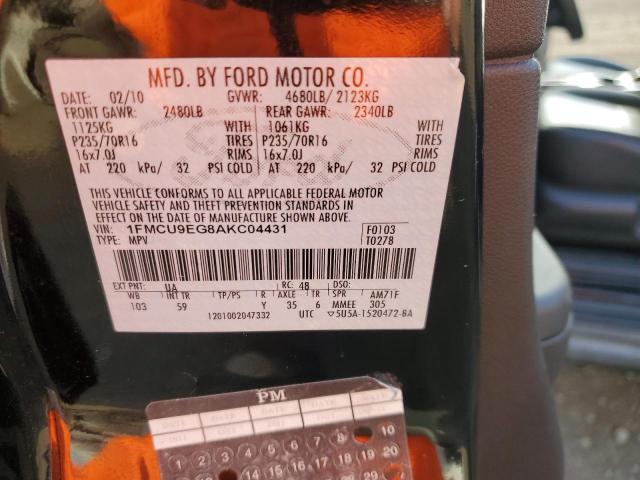 Photo 10 from auction – 2010 FORD ESCAPE LIM with VIN 1FMCU9EG8AKC04431