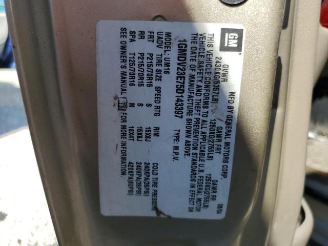 Photo 10 from auction – 2005 PONTIAC MONTANA with VIN 1GMDV23E75D143397