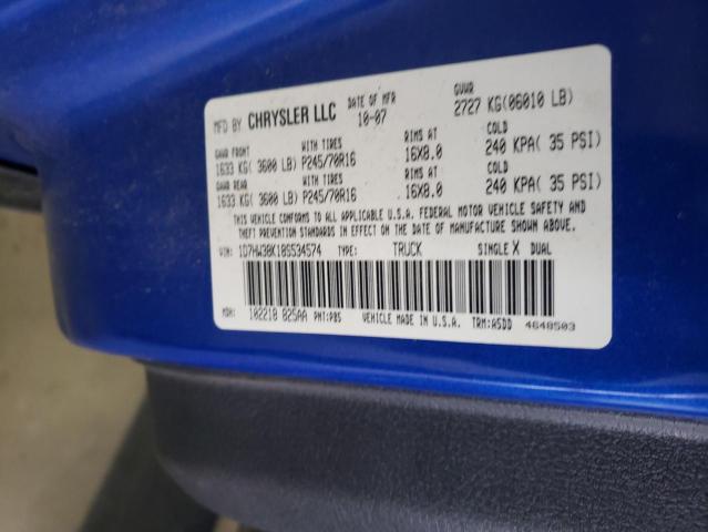 Photo 10 from auction – 2008 DODGE DAKOTA SXT with VIN 1D7HW38K18S534574