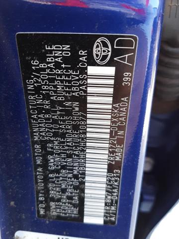 Photo 10 from auction – 2017 TOYOTA COROLLA L with VIN 2T1BURHE2HC810877