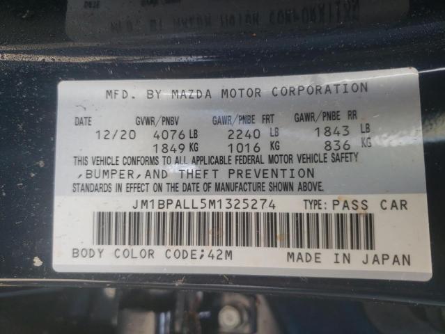 Photo 10 from auction – 2021 MAZDA 3 PREFERRE with VIN JM1BPALL5M1325274