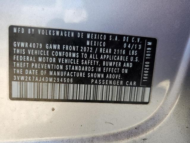 Photo 10 from auction – 2013 VOLKSWAGEN JETTA BASE with VIN 3VW2K7AJ4DM294506