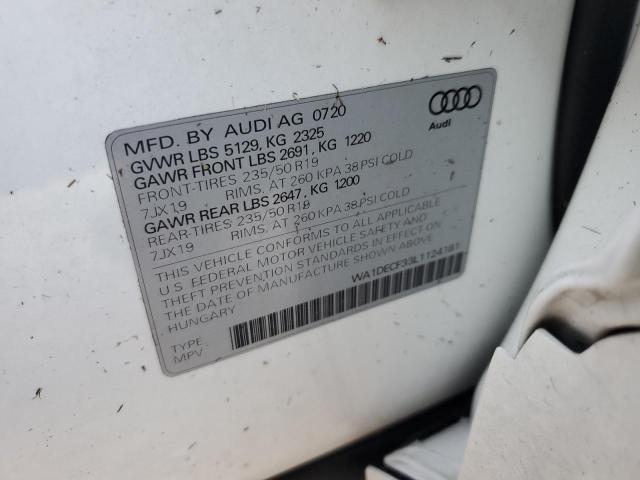 Photo 10 from auction – 2020 AUDI Q3 PREMIUM with VIN WA1DECF33L1124181