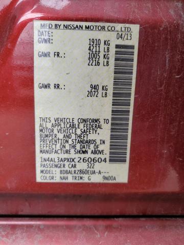 Photo 10 from auction – 2013 NISSAN ALTIMA 2.5 with VIN 1N4AL3APXDC260604