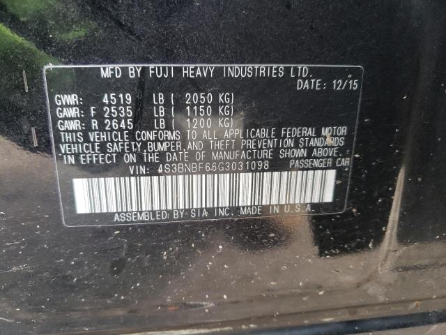 Photo 10 from auction – 2016 SUBARU LEGACY 2.5 with VIN 4S3BNBF66G3031098
