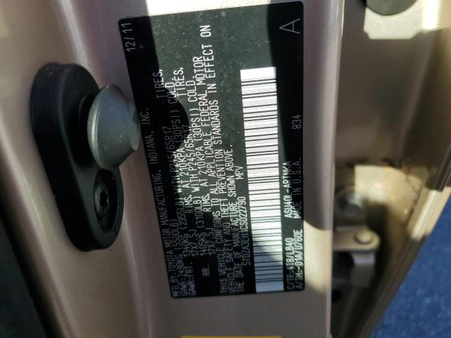 Photo 10 from auction – 2012 TOYOTA HIGHLANDER with VIN 5TDZA3EH1CS022790