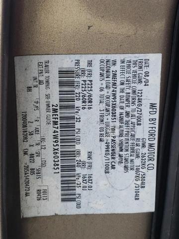 Photo 10 from auction – 2005 MERCURY GRAND MARQ with VIN 2MEFM74W95X603851