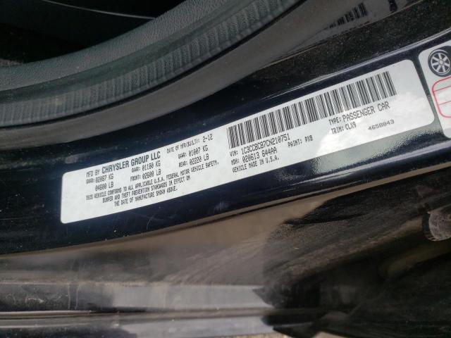 Photo 10 from auction – 2012 CHRYSLER 200 LIMITE with VIN 1C3CCBCB7CN210751