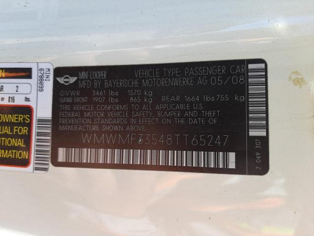 Photo 10 from auction – 2008 MINI COOPER with VIN WMWMF33548TT65247