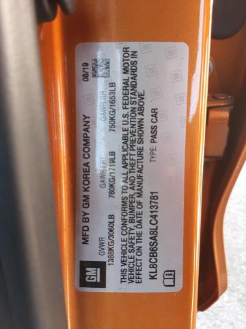 Photo 10 from auction – 2020 CHEVROLET SPARK LS with VIN KL8CB6SA8LC413781