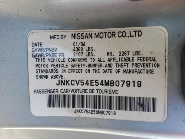 Photo 10 from auction – 2004 INFINITI G35 with VIN JNKCV54E54M807919