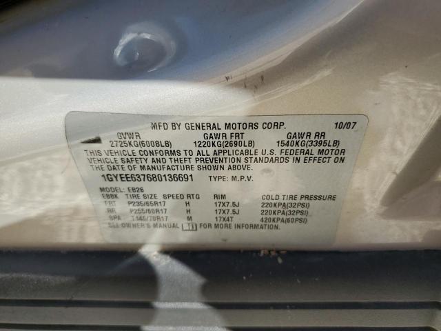 Photo 10 from auction – 2008 CADILLAC SRX with VIN 1GYEE637680136691