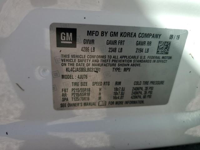 Photo 10 from auction – 2020 BUICK ENCORE PRE with VIN KL4CJASB5LB031391