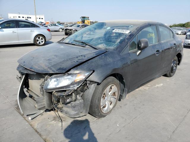 Photo 2 from auction – 2013 HONDA CIVIC LX with VIN 19XFB2F56DE059070