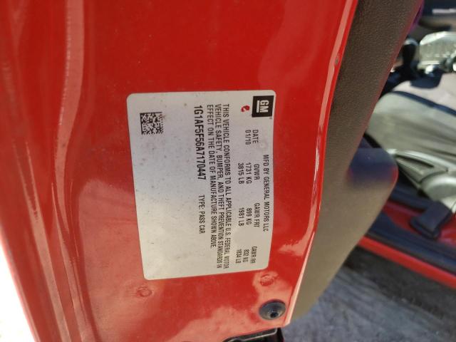 Photo 10 from auction – 2010 CHEVROLET COBALT 2LT with VIN 1G1AF5F56A7170447