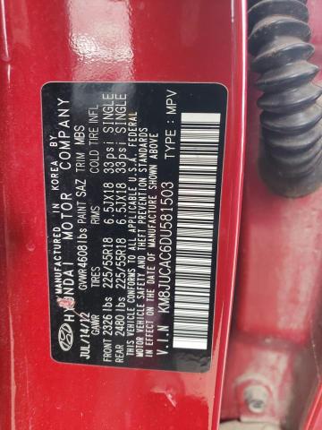 Photo 10 from auction – 2013 HYUNDAI TUCSON GLS with VIN KM8JUCAC6DU581503