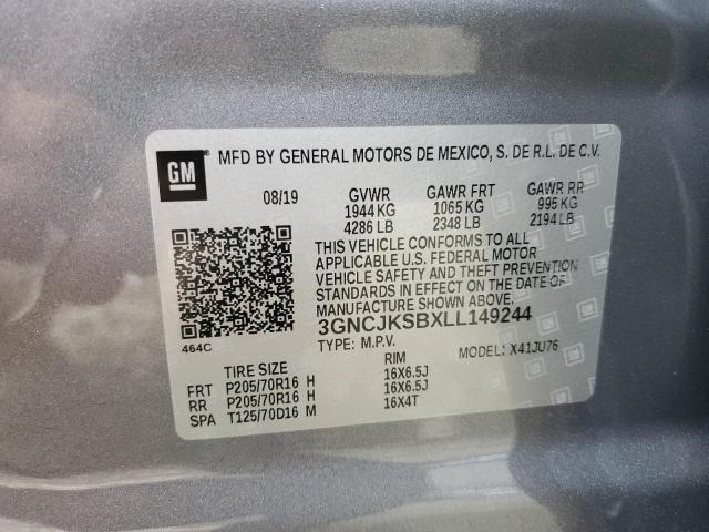 Photo 10 from auction – 2020 CHEVROLET TRAX LS with VIN 3GNCJKSBXLL149244