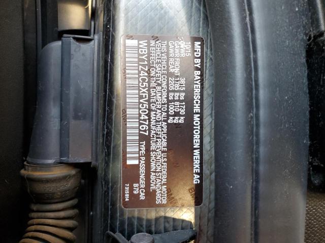 Photo 10 from auction – 2015 BMW I3 REX with VIN WBY1Z4C5XFV504767