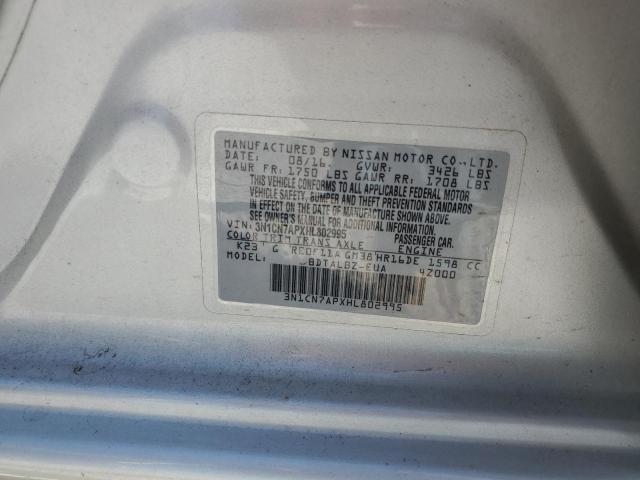 Photo 10 from auction – 2017 NISSAN VERSA S with VIN 3N1CN7APXHL802995