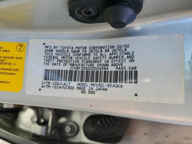 Photo 10 from auction – 2002 LEXUS ES 300 with VIN JTHBF30G225024584