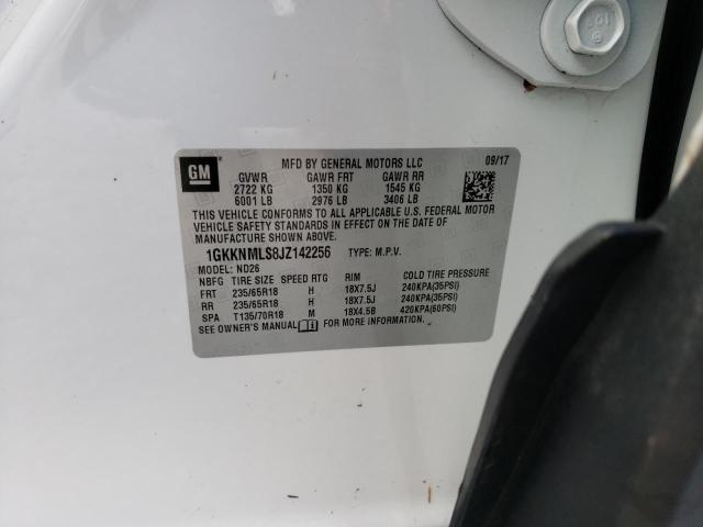 Photo 10 from auction – 2018 GMC ACADIA SLT with VIN 1GKKNMLS8JZ142256