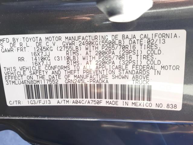 Photo 10 from auction – 2013 TOYOTA TACOMA DOU with VIN 3TMLU4EN8DM117552