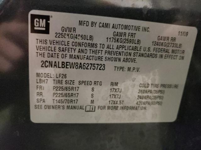 Photo 10 from auction – 2010 CHEVROLET EQUINOX LS with VIN 2CNALBEW8A6275723