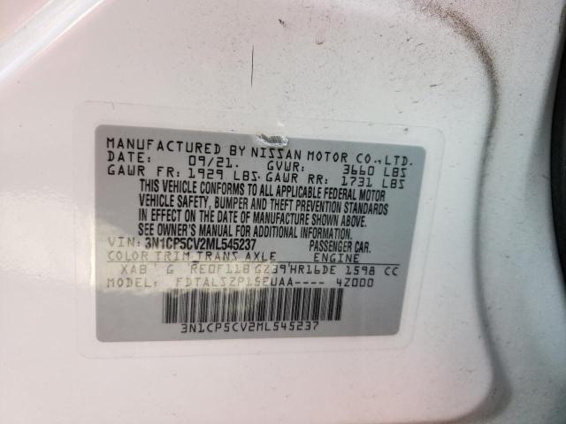 Photo 10 from auction – 2021 NISSAN KICKS SV with VIN 3N1CP5CV2ML545237