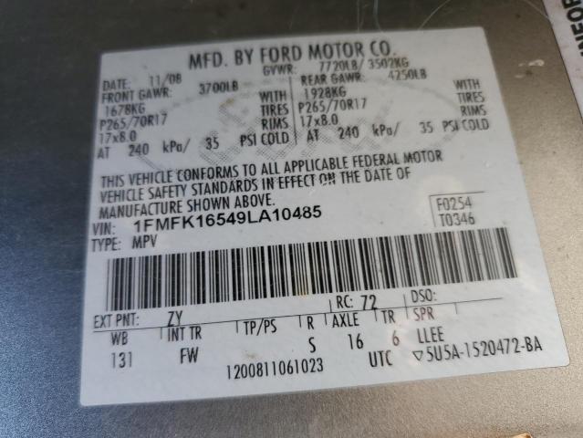 Photo 10 from auction – 2009 FORD EXPEDITION with VIN 1FMFK16549LA10485