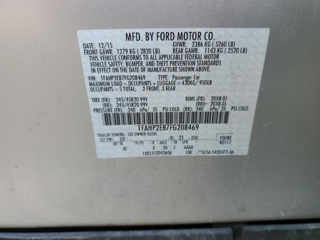Photo 10 from auction – 2015 FORD TAURUS SEL with VIN 1FAHP2E87FG208469
