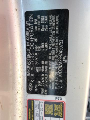 Photo 10 from auction – 2017 KIA SOUL with VIN KNDJN2A29H7450752