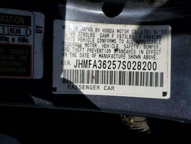 Photo 10 from auction – 2007 HONDA UK with VIN JHMFA36257S028200