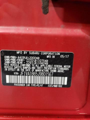 Photo 10 from auction – 2018 SUBARU WRX with VIN JF1VA1B65J9801567