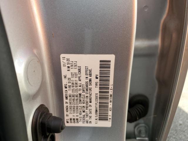 Photo 10 from auction – 2015 HONDA CR-V EXL with VIN 5J6RM4H71FL028976