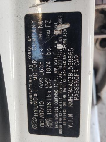 Photo 10 from auction – 2011 HYUNDAI ACCENT GLS with VIN KMHCN4AC3BU598865