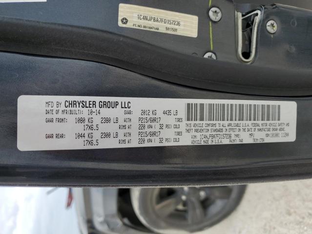 Photo 10 from auction – 2015 JEEP PATRIOT SP with VIN 1C4NJPBA7FD157236