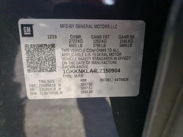 Photo 10 from auction – 2020 GMC ACADIA SLE with VIN 1GKKNKLA4LZ150904