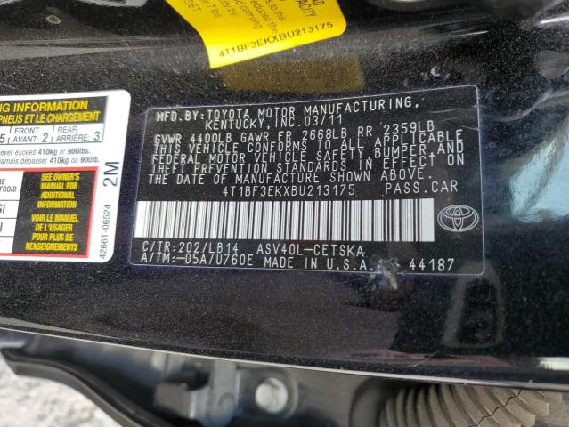 Photo 10 from auction – 2011 TOYOTA CAMRY BASE with VIN 4T1BF3EKXBU213175