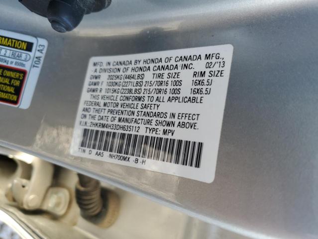 Photo 10 from auction – 2013 HONDA CR-V LX with VIN 2HKRM4H33DH635112