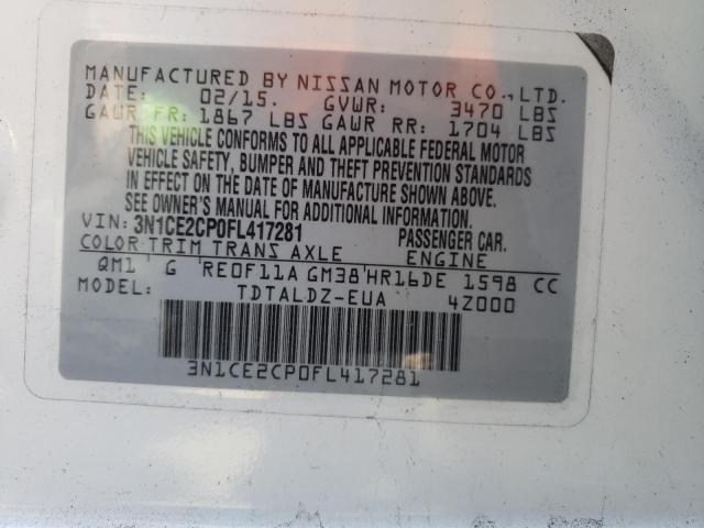 Photo 10 from auction – 2015 NISSAN VERSA NOTE with VIN 3N1CE2CP0FL417281