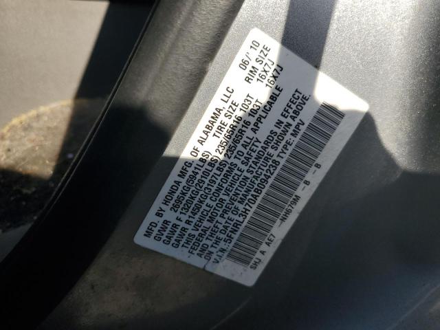 Photo 10 from auction – 2010 HONDA ODYSSEY with VIN 5FNRL3H70AB094238