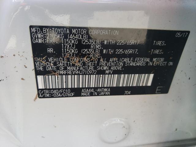 Photo 10 from auction – 2017 TOYOTA RAV4 XLE with VIN JTMRFREV9HJ710972