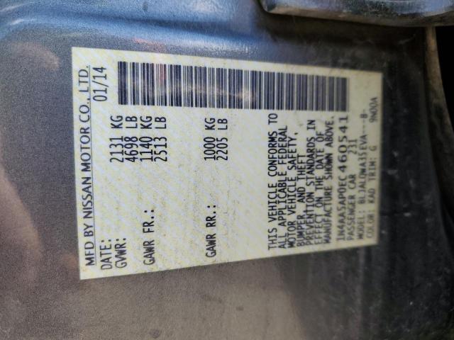 Photo 10 from auction – 2014 NISSAN MAXIMA S with VIN 1N4AA5AP0EC460541