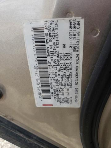 Photo 10 from auction – 2000 LEXUS RX 300 with VIN JT6HF10U1Y0156464
